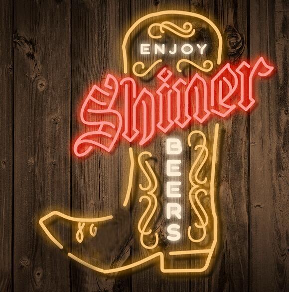 Enjoy Shiner Beer Boot Neon Sign
